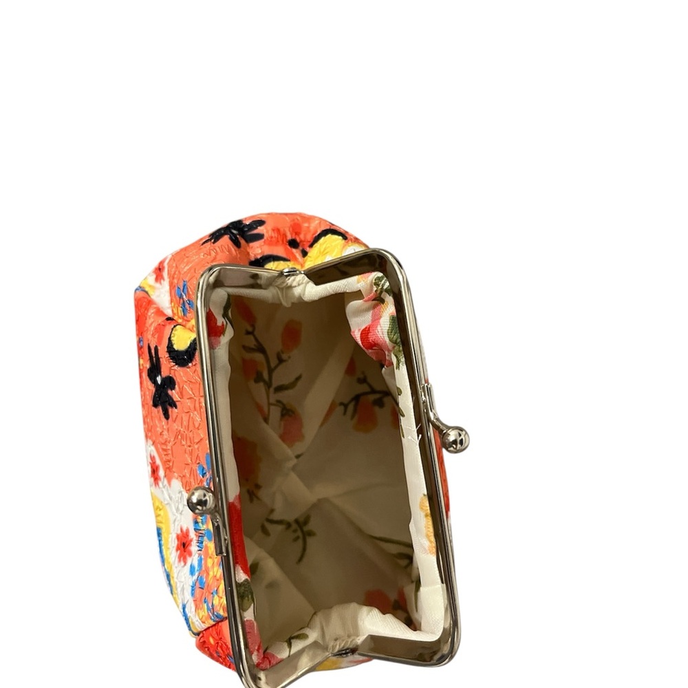 Floral Coral Girls' Kiss-Lock Coin Purse - Picture 3 of 4